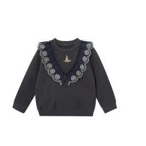 Modern Moments Toddler Girl Elphaba Wicked Eyelet Ruffle Sweatshirt 12M-5T